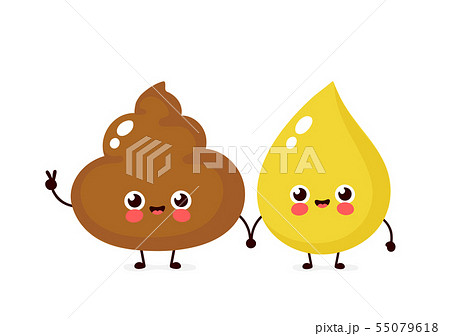 Cute happy smiling urine drop Cute happy smiling urine drop 55079618