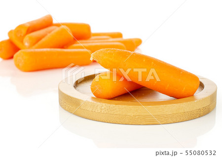 Peeled baby carrot isolated on white 55080532