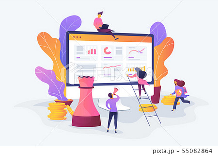 Consulting vector creative concept illustration. 55082864