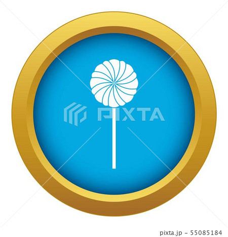 Round candy icon blue vector isolated 55085184