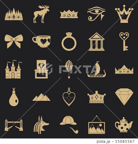 Ruler icons set, simple style 55085567