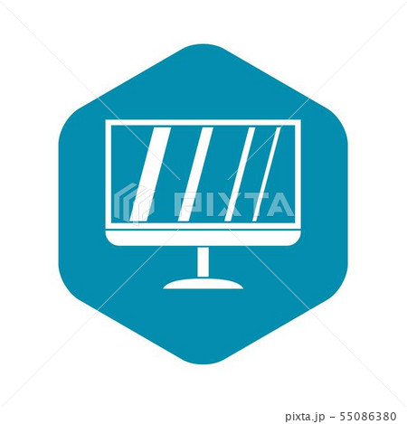 TV icon, simple style 55086380