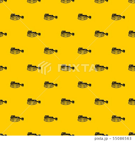 Excavator with hydraulic hammer pattern vector 55086563