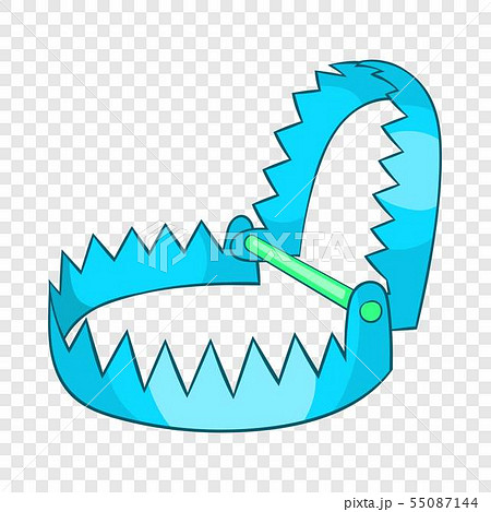 Sharp metal trap icon, cartoon style Sharp metal trap icon, cartoon style 55087144
