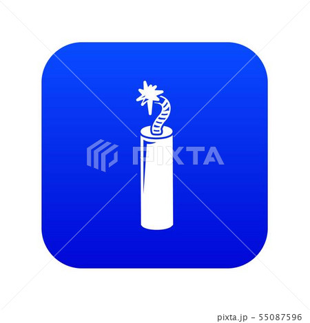 Mine dynamite icon blue vector 55087596