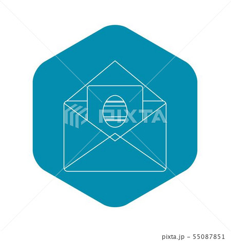 Easter card icon , outline style 55087851