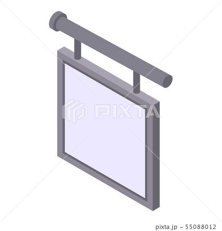 Wall ad banner icon, isometric style 55088012