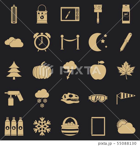 Portrayal icons set, simple style 55088130