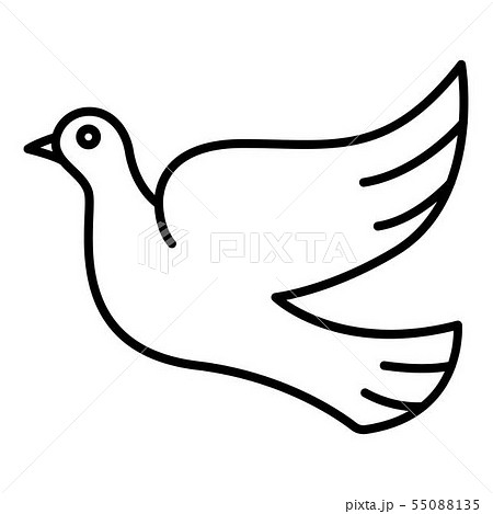 Flying dove icon, outline style Flying dove icon, outline style 55088135