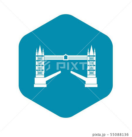 Tower bridge icon, simple style 55088136