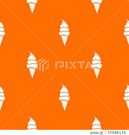 Vanilla ice cream pattern vector orange 55088138