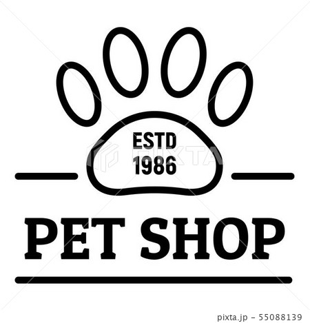 City pet shop logo, outline style 55088139