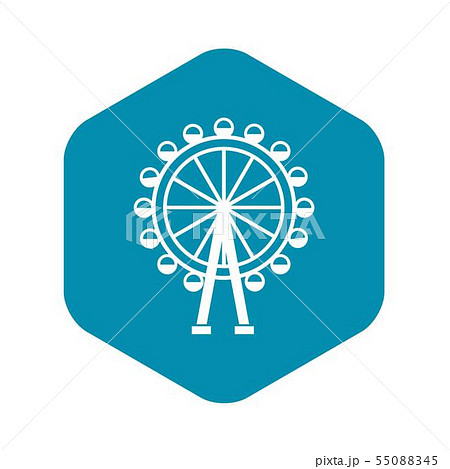 Ferris wheel icon, simple style 55088345
