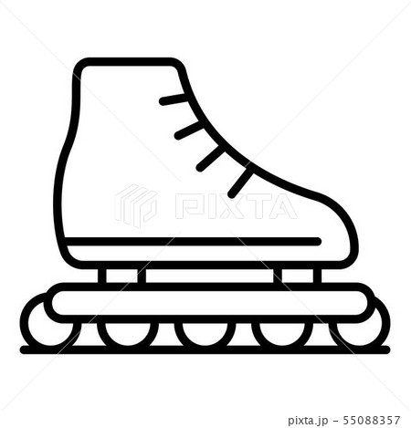 Kid inline skates icon, outline style 55088357