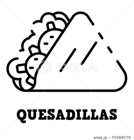 Quesadillas icon, outline style Quesadillas icon, outline style 55088579