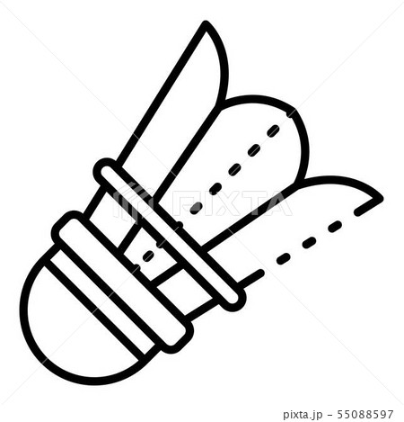 Plastic shuttlecock icon, outline style Plastic shuttlecock icon, outline style 55088597