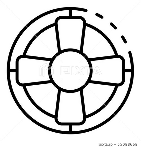 Lifebuoy icon, outline style 55088668