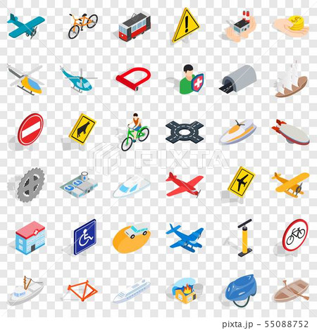 Great transport icons set, isometric style 55088752