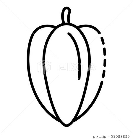 Whole carambola icon, outline style Whole carambola icon, outline style 55088839