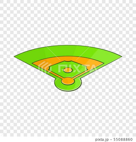 Baseball field icon, cartoon style 55088860