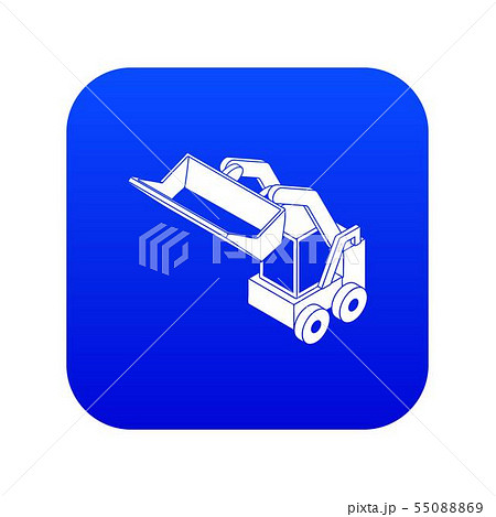 Bobcat machine icon blue vector 55088869