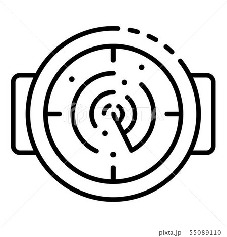 Ship radar icon, outline style 55089110