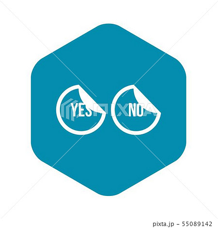 Yes and no buttons icon, simple style Yes and no buttons icon, simple style 55089142