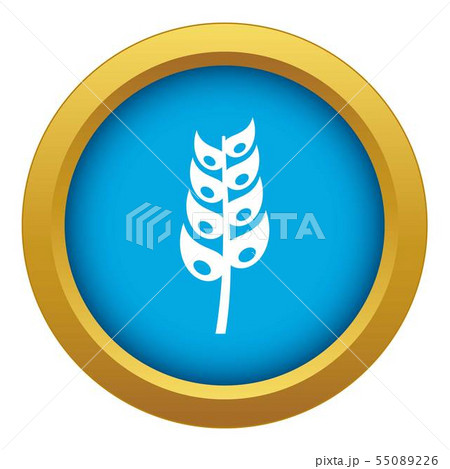 Ripe spica icon blue vector isolated 55089226