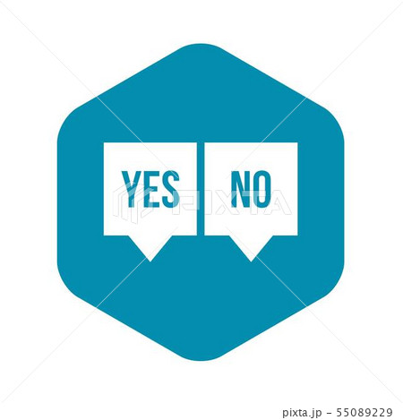 Signs of yes and no icon, simple style Signs of yes and no icon, simple style 55089229