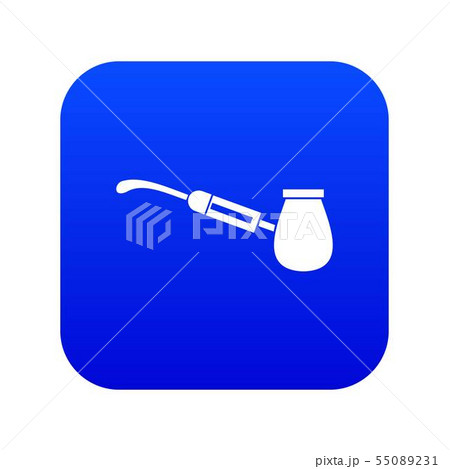 Electronic cigarette with nozzle icon digital blue 55089231