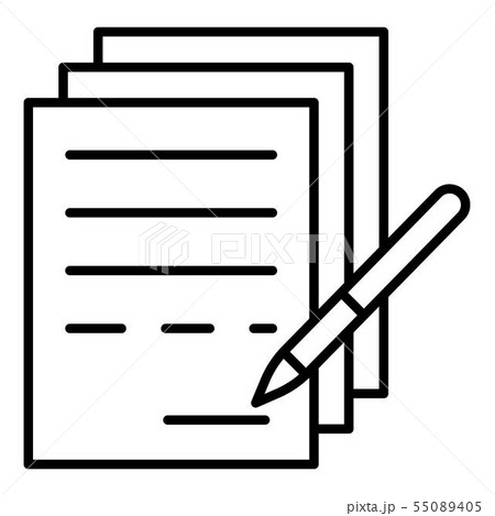 Business papers icon, outline style 55089405