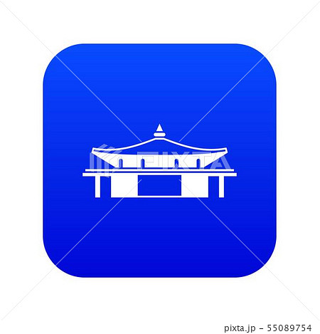 Temple icon digital blue 55089754
