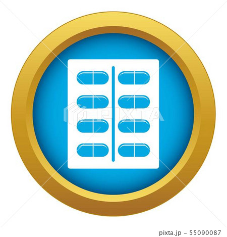 Capsules icon blue vector isolated 55090087