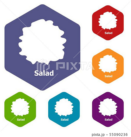 Salad icons vector hexahedron 55090236