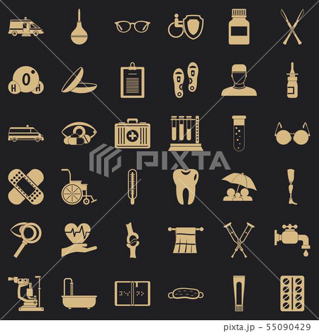 Health care icons set, simple style Health care icons set, simple style 55090429