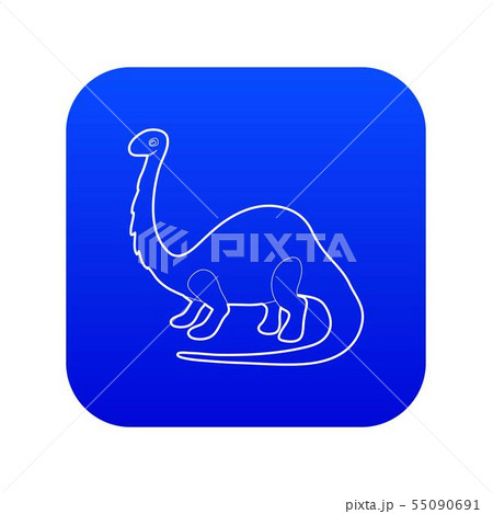 Apatosaurus dinosaur icon blue vectorのイラスト素材 [55090691] - PIXTA