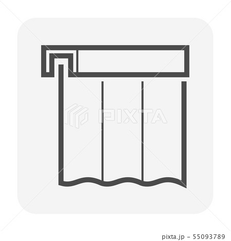 curtain blind icon 55093789