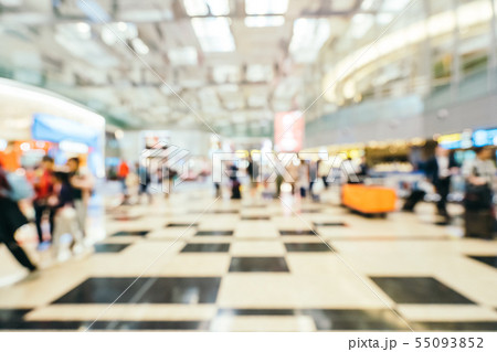 Abstract blur and defocused changi aiport terminal interior 55093852
