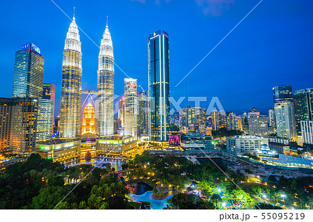 Beautiful architecture building exterior city in kuala lumpur skyline 55095219