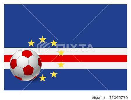 Cape Verde flag and soccer ball Cape Verde flag and soccer ball 55096730