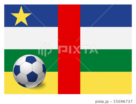 Central African Republic flag and soccer ball Central African Republic flag and soccer ball 55096737