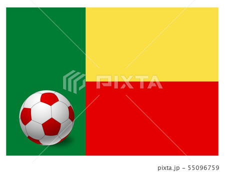 Benin flag and soccer ball 55096759