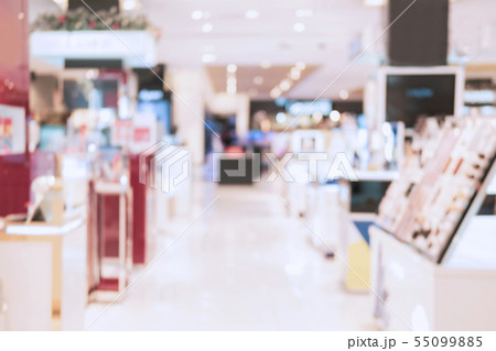 Abstract blurred image of cosmetics department in Abstract blurred image of cosmetics department in 55099885