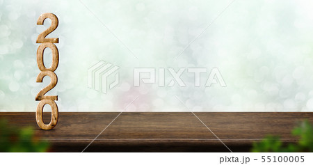 Happy New year eve 2020 wood number (3d rendering) Happy New year eve 2020 wood number (3d rendering) 55100005