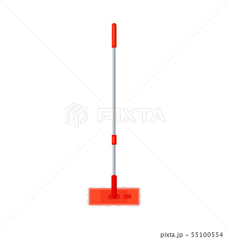 Mop with a flat nozzle. Vector illustration on white background. 55100554