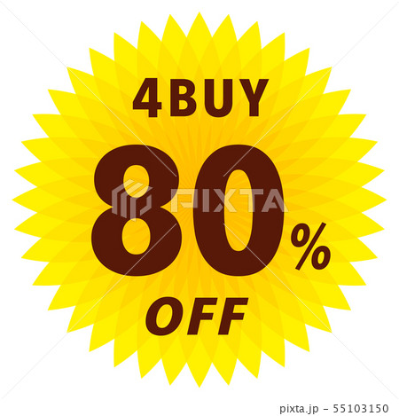 4BUY 80%OFF ラベル 4BUY 80%OFF ラベル 55103150