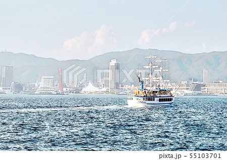 遊覧船 神戸街並み 遊覧船 神戸街並み 55103701