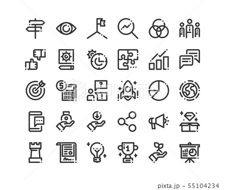 Business Icon Set. 55104234