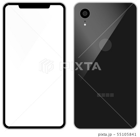 最新型スマートフォン（表面・裏面） 55105841