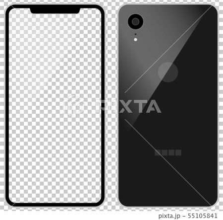 最新型スマートフォン（表面・裏面） 55105841